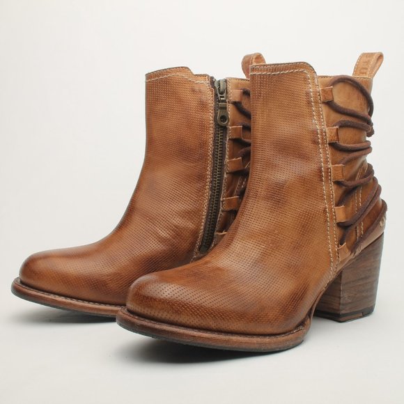 Bed Stu Cobbler Series Brown Leather boot back lace side Zipper Size US 7.5 NEW - Picture 7 of 16